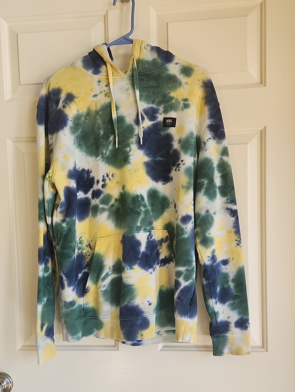 Vans Men’s Tie-Dye Pullover Hoodie in Yellow, Green & Navy